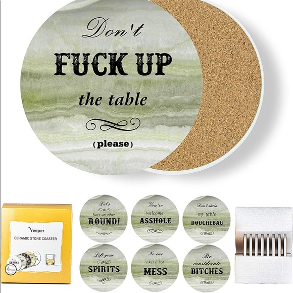 Other - Set of 8 Water Absorbent Coasters for Coffee Table